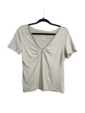 A New Day Light Green Twist-Front Short Sleeve Tee